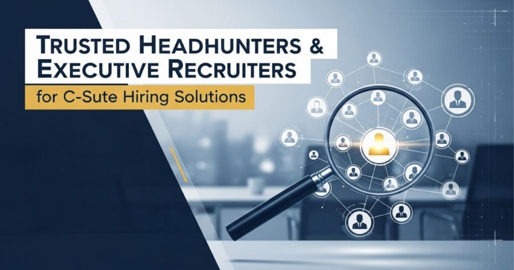 Professional headhunters and recruiters providing reliable C-Suite Hiring Solutions for companies.