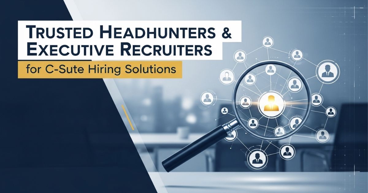 Professional headhunters and recruiters providing reliable C-Suite Hiring Solutions for companies.