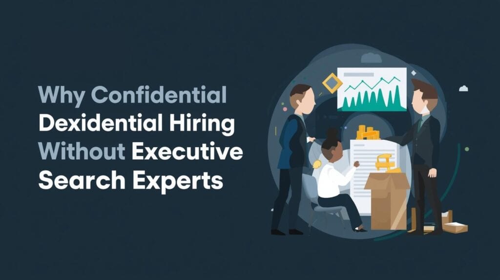 Visual showing confidential hiring failure contrasted with success using executive search experts